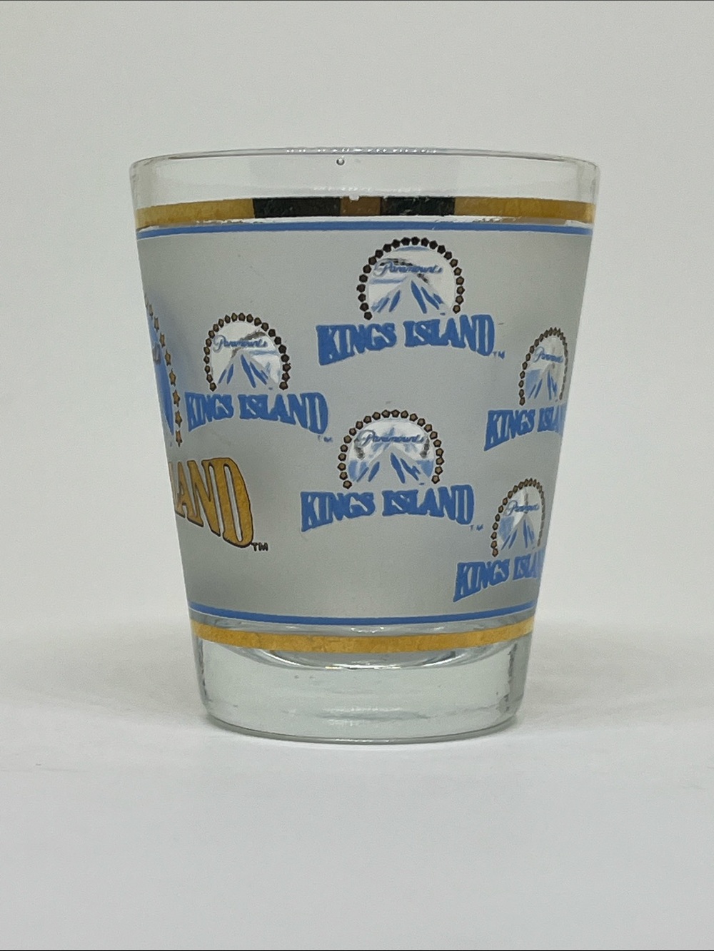 Kings Island Logo Blue and Gold Shot Glass by Paramount - Picture 4 of 4